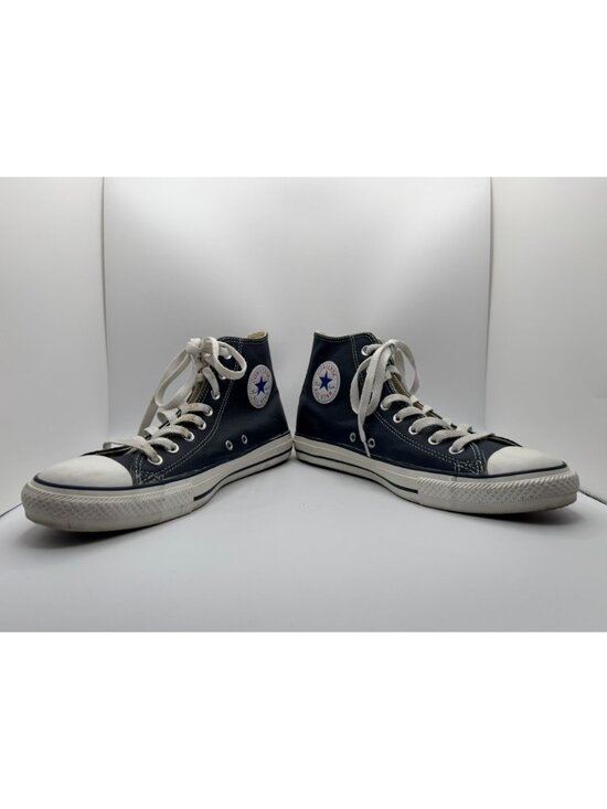 Converse Chuck Taylors High Top Sneakers Size M 9/W 11 Navy Blue Leather Shoes main image 7